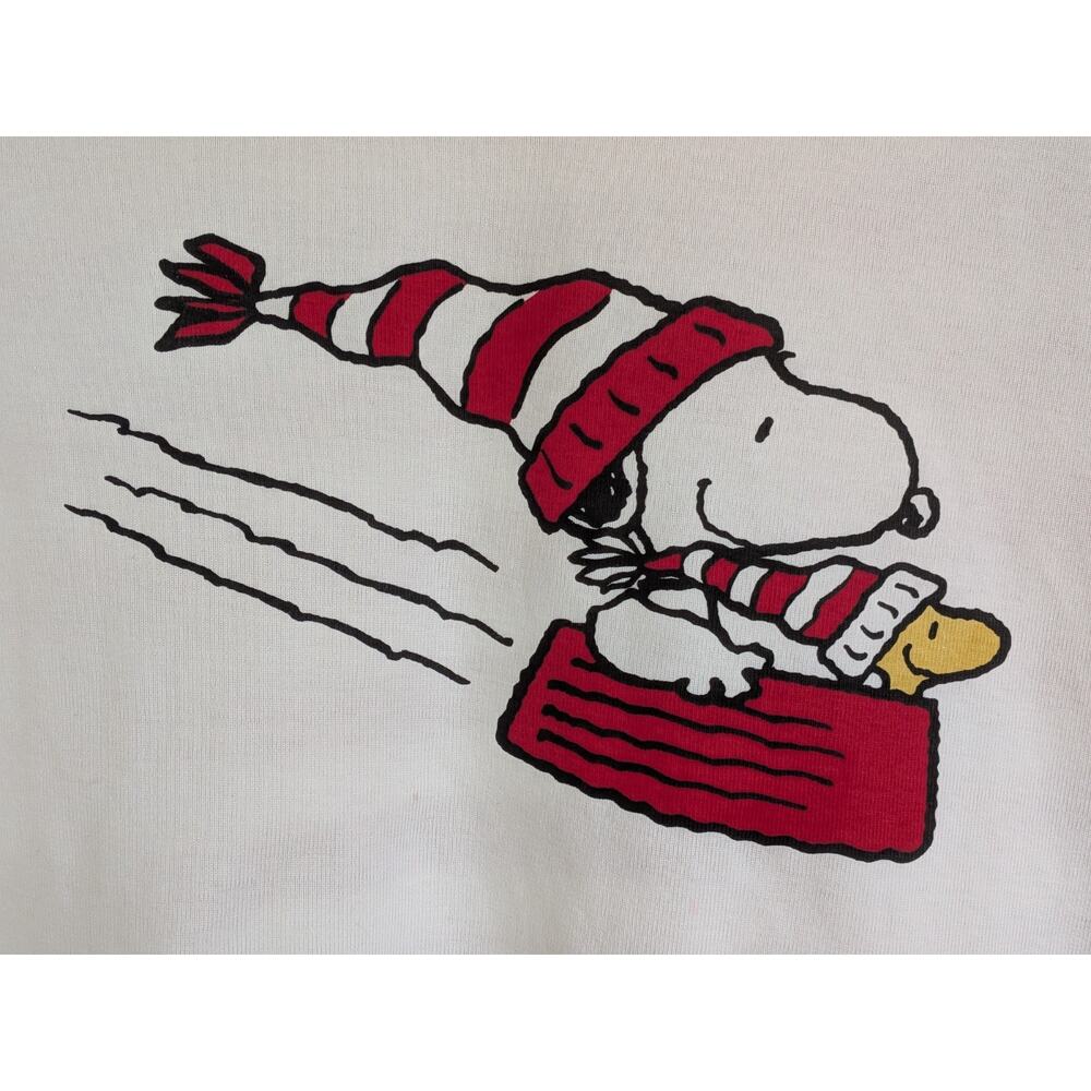 Women’s Hanna Andersson Peanuts Sledding Snoopy Pajama Top Shirt - Size M - Picture 2 of 5